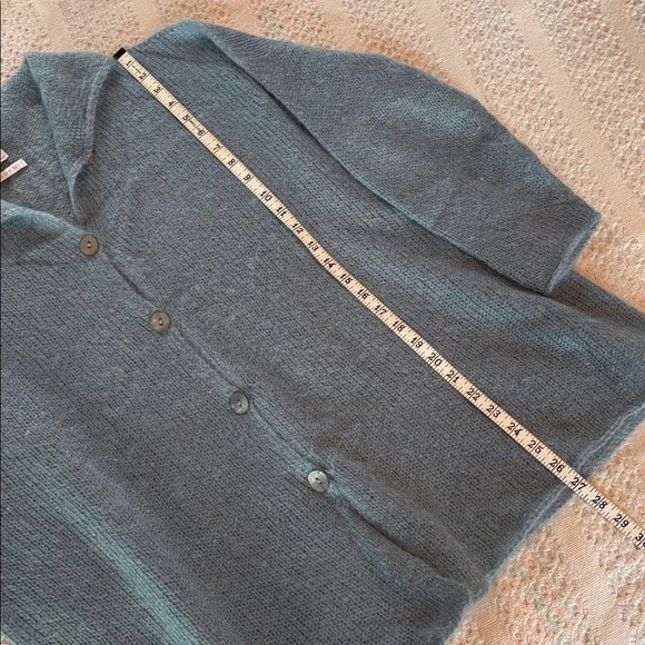EUC Margaret O'Leary handknit mohair sweater *slate blue * sz 2 - Picture 5 of 8